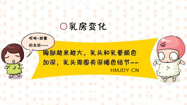 怀孕初期的症状:乳房胀大柔软